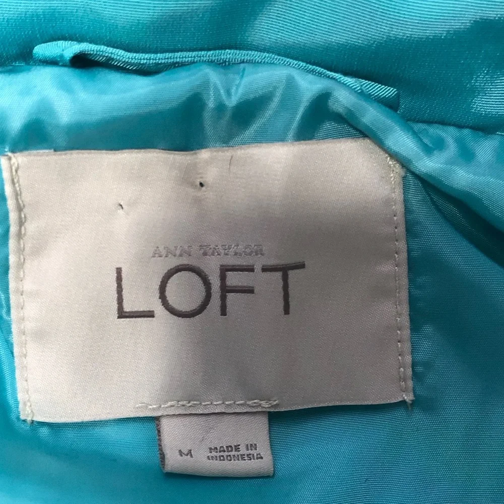 LOFT Puffer Vest Aqua Medium Medium